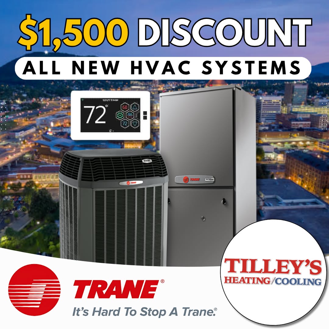 $1,500 discount on all new HVAC systems in Roanoke
